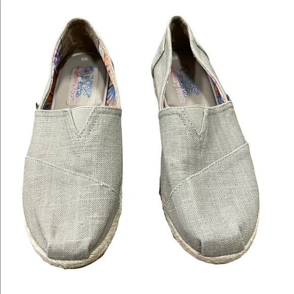 BOBS by Skechers taupe espadrille platform - Picture 1 of 8